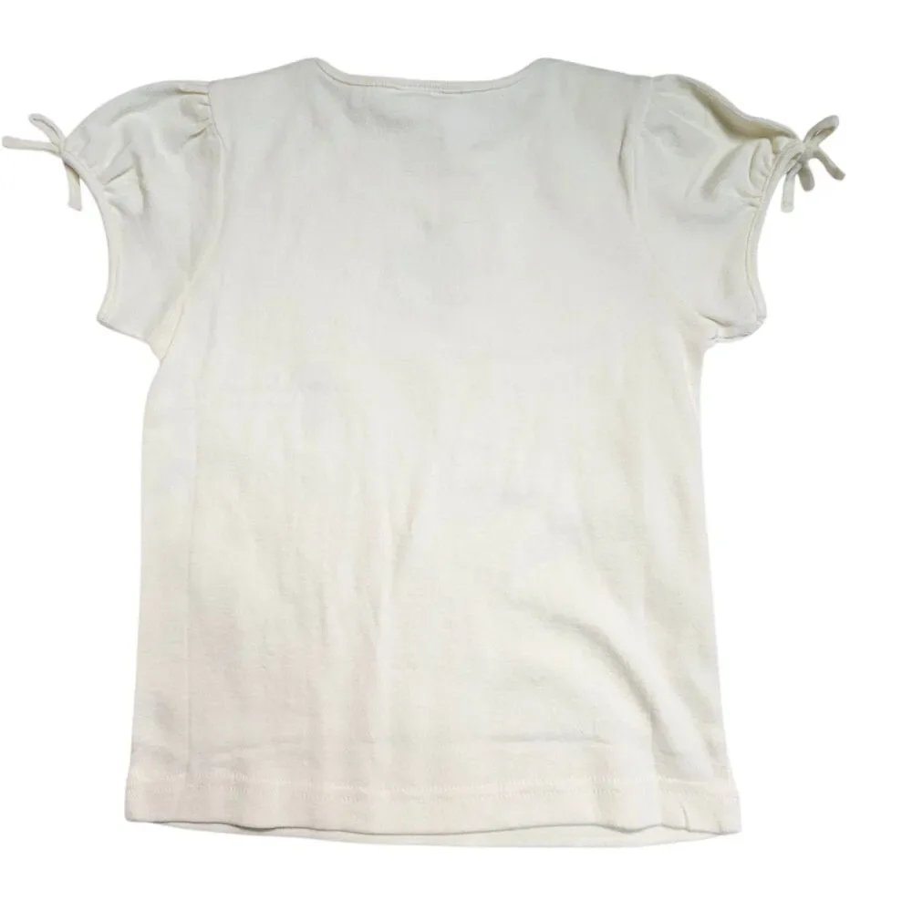 Vintage Gymboree Top Girls Size 5 White Prep School Apple Short Sleeved Y2K NWT